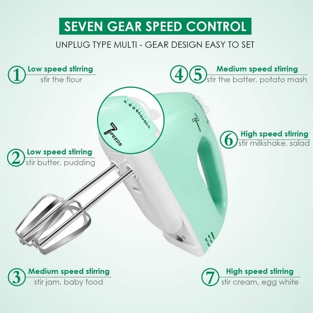 2022 Enhanced Moveable Electrical Hand Mixer with 7 Pace Settings