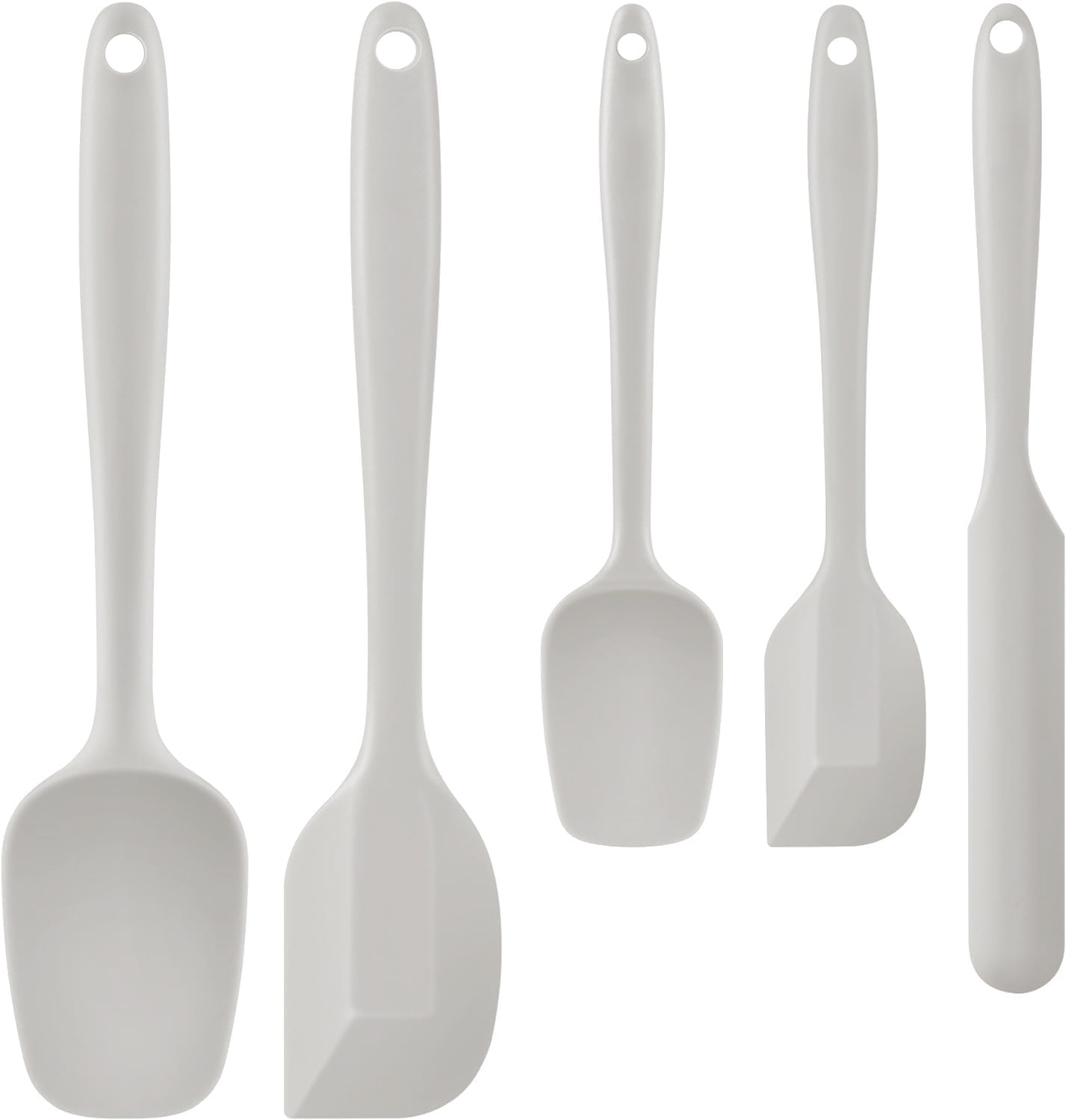 5-Piece Khaki Silicone Baking Spatula Set – AOKIWO Excessive Warmth Resistant Small Spatulas