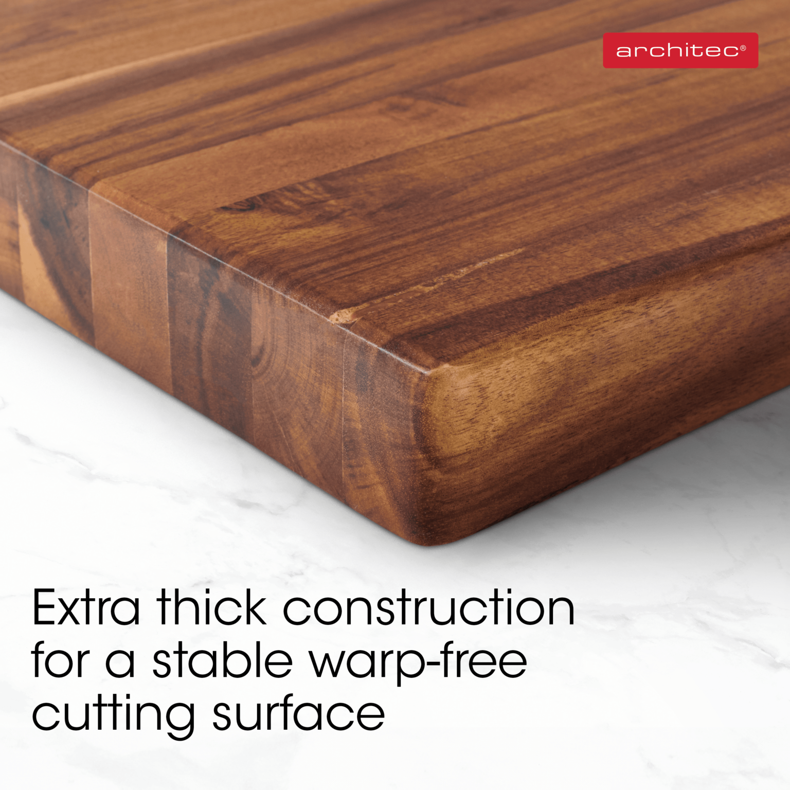 Architec XL 18"x 23" Acacia Edge-Grain Slicing Board and Chopping Block