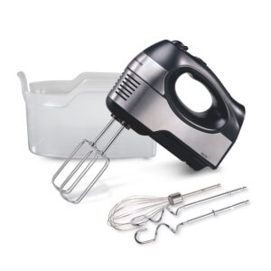 Hamilton Seashore 6-Velocity Hand Mixer with Case and 5 Stainless Metal Attachments, Mannequin 62646F