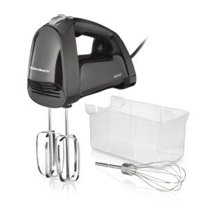 Hamilton Seashore 62690 Black 6-Velocity Hand Mixer with Fast Burst and Storage Case – New